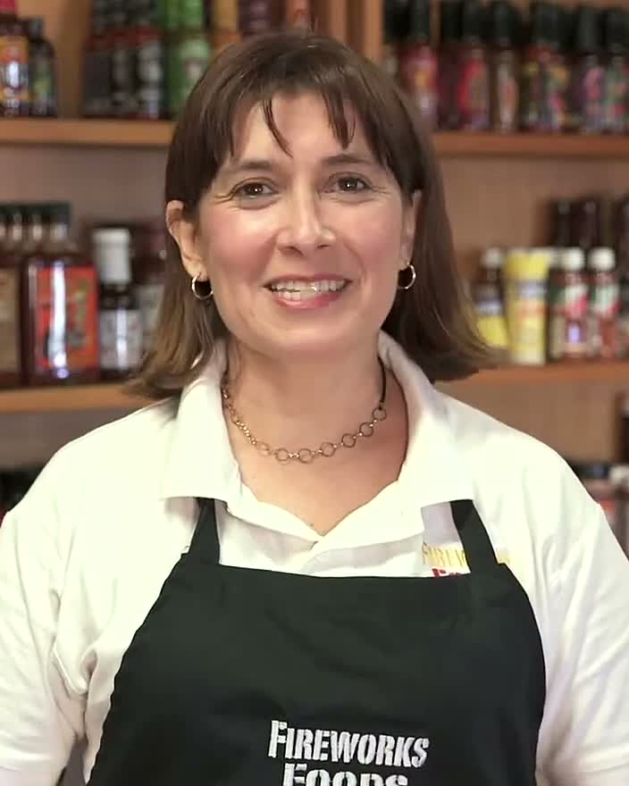 Marycarmen Aguilera, owner of Fireworks Foods, in her North Rocks shop